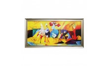 ภาพสีน้ำมัน-กรอบรูปไม้พลาสติกสีเงิน ภาพวาดศิลปะ